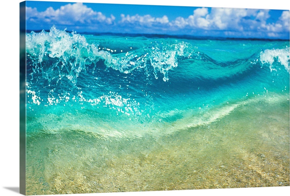 Hawaii, Ripple Of Crystal Clear And Turquoise Water Wall Art, Canvas