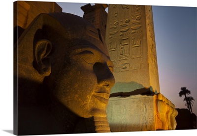 Head Of Ramses Ll At Entrance To Luxor Temple, Luxor, Egypt