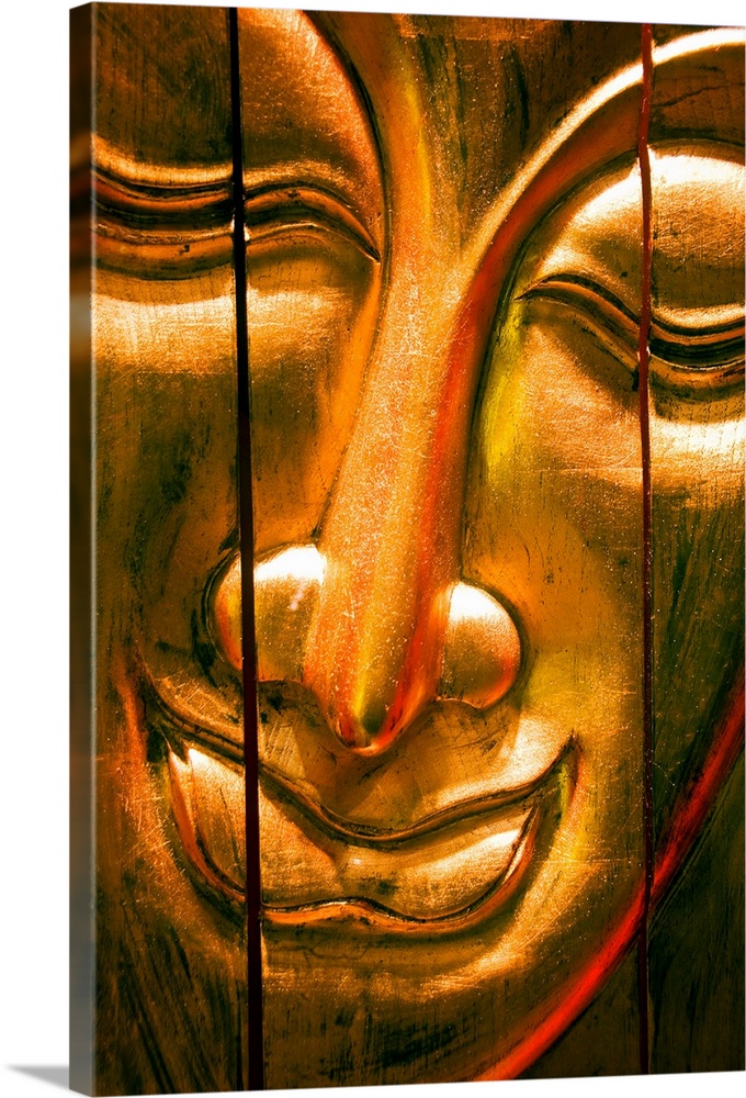 Hong Kong, Central, Wooden Buddha Face