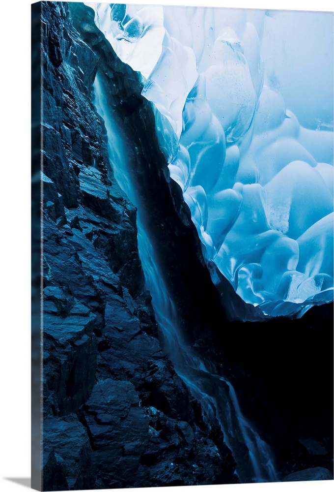 Ice Cave Inside The Mendenhall Glacier, Alaska