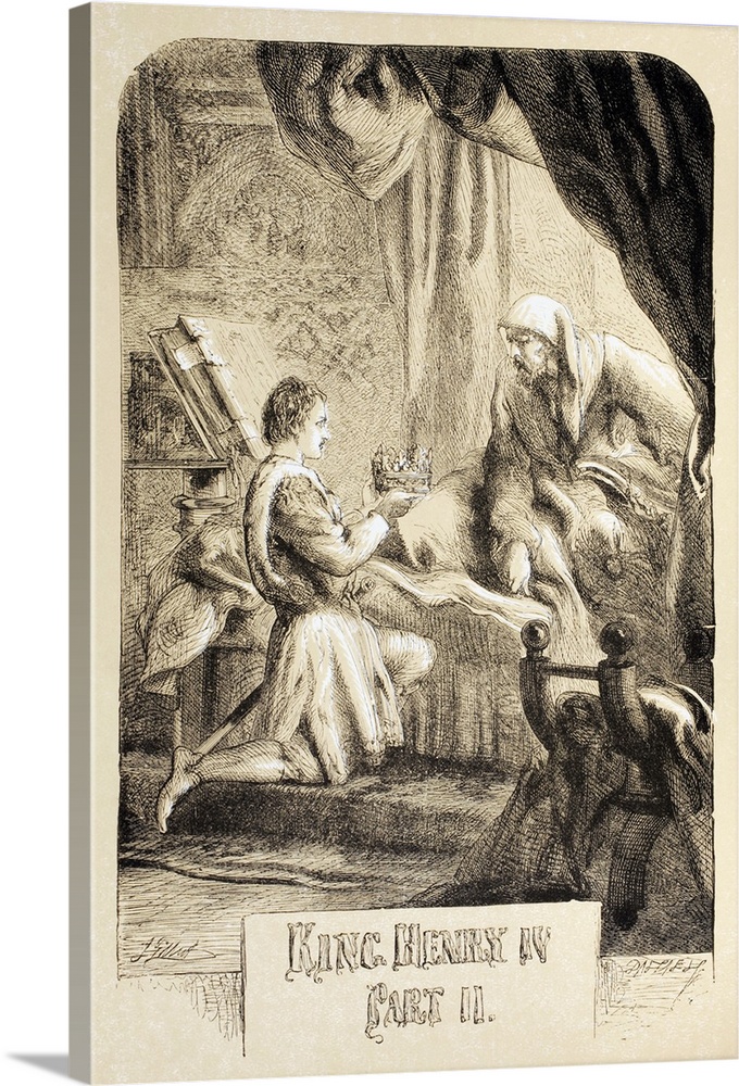 Illustration By Sir John Gilbert For King Henry Iv, Part Two By William Shakespeare. From The Illustrated Library Shakspea...