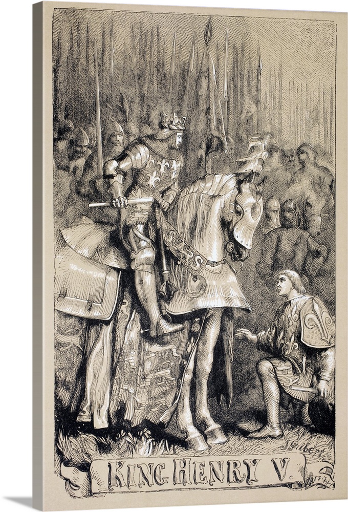 Illustration By Sir John Gilbert For King Henry V By William Shakespeare. From The Illustrated Library Shakspeare, Publish...