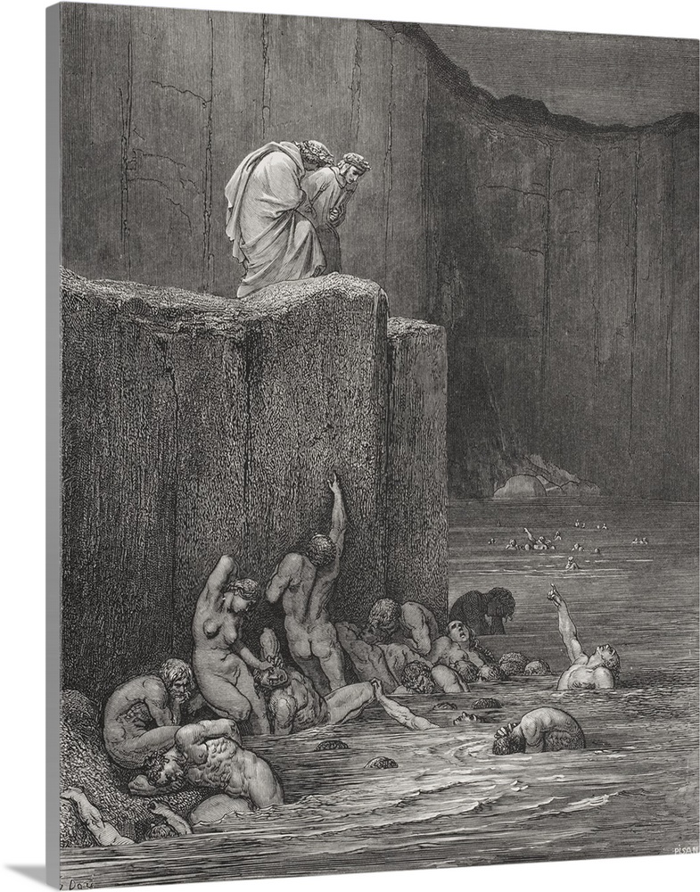 Illustration For Inferno By Dante Alighieri Canto XVIII, Lines 116 And 117, By Gustave Dore, 1832-1883, French Artist And ...
