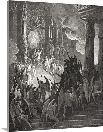 Illustration For Paradise Lost By John Milton, Book II, Lines 1 And 2 ...