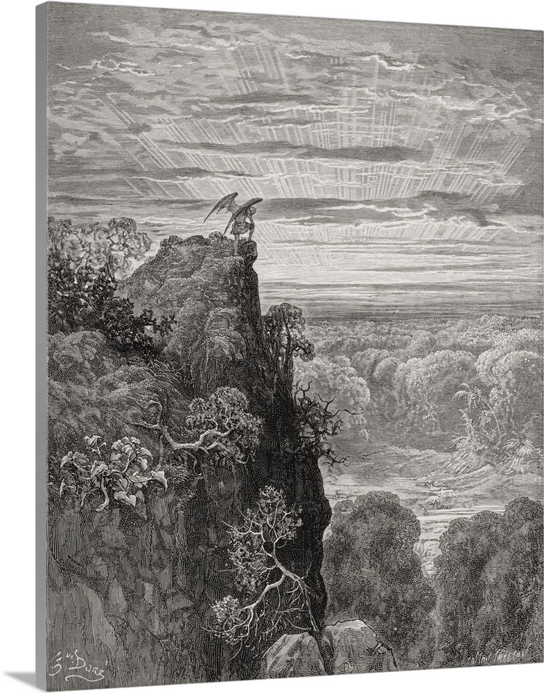 Illustration By Gustave Dore, 1832-1883, French Artist And Illustrator, or Paradise Lost By John Milton, Book IV, Lines 17...
