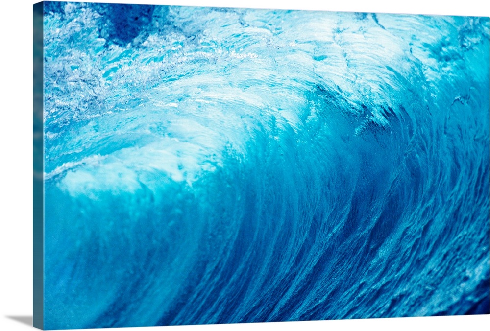 Up-close photograph of tube created by huge swell.