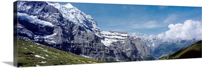 Jungfrau And Lauterbrunnnen Valley Near Grindelwand In Bernese Alps