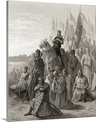King Louis IX Before Damietta During His First Crusade In 1249