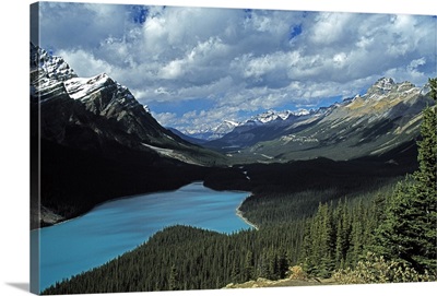 Lake And Mountains In The Canadian Rockies
