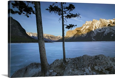 Lake Minnewanka And Mt. Inglismaldie, Banff National Park, Alberta Canada