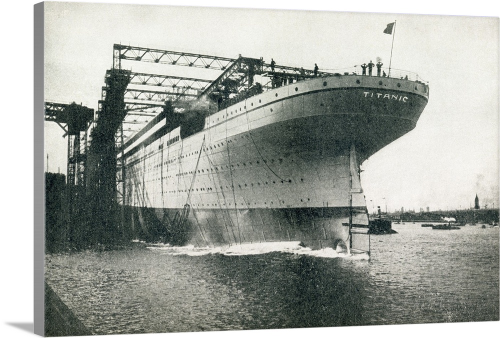 Launching Of The Rms Titanic Of The White Star Line At The Harland And Wolff Shipyards, Belfast On 31 May, 1911.