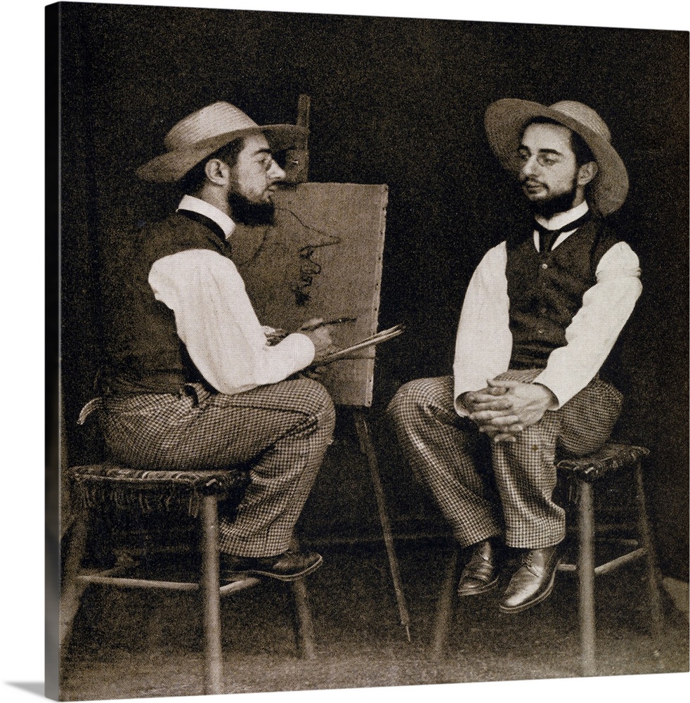 Lautrec From A Double Photograph. Henri Marie Raymond De Toulouse-Lautrec Monfa, 1864-1901, French Painter, Printmaker, Dr...