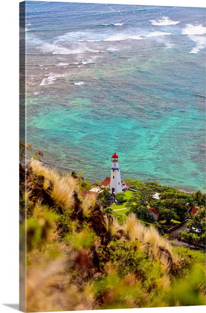 Lighthouse along the coast of Oahu; Oahu, Hawaii, United States of America