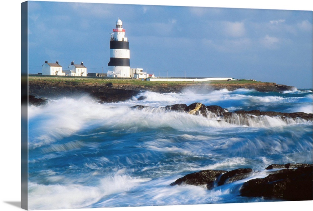 Lighthouse On A Stormy Coast, Hook Head, County Wexford, Ireland Wall
