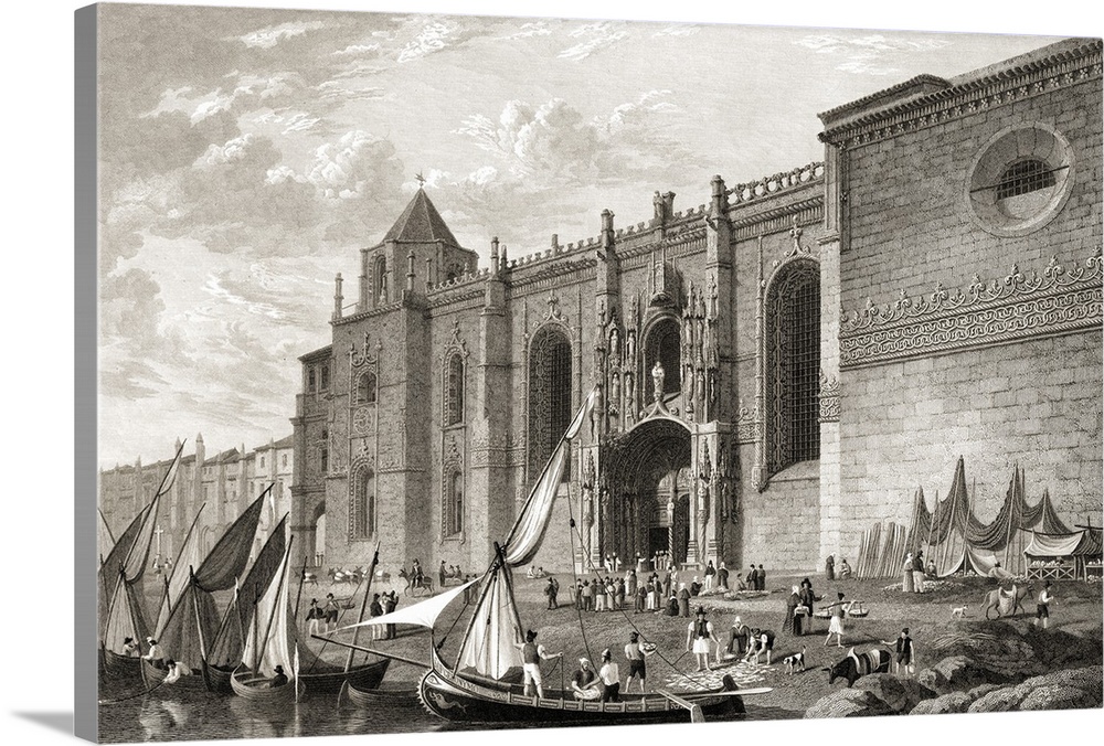 Lisbon, Convent Of St. Geronymo, Belem. From The Original Painting By Lt. Col. Batty F. R. S. From The Book "Select Views ...