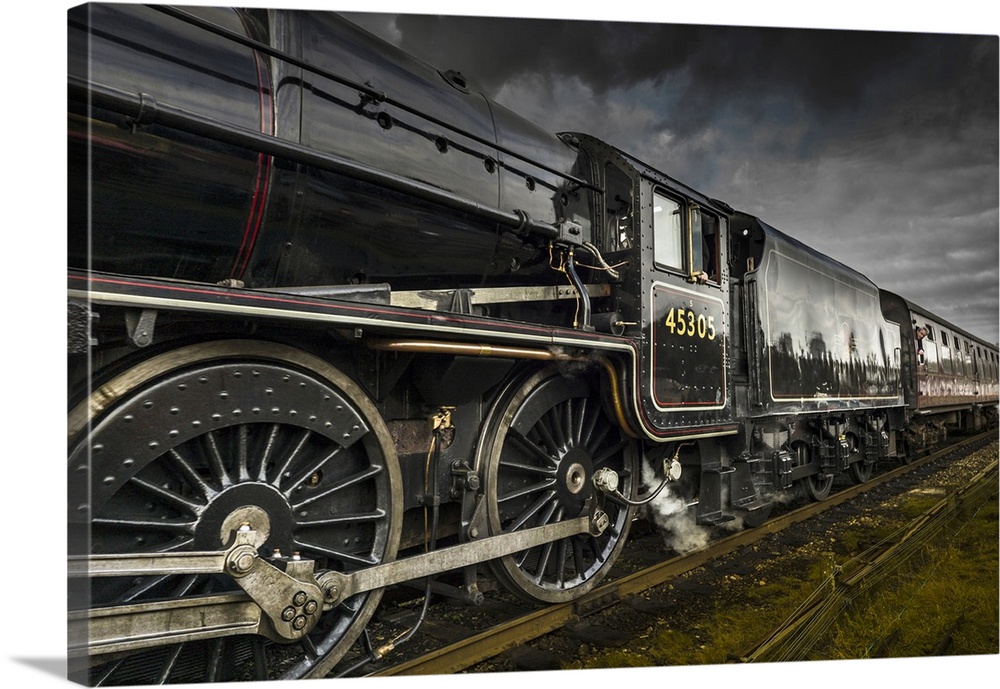 London Midland and Scottish Railway Stanier Class steam locomotive on the Great Central Railway.