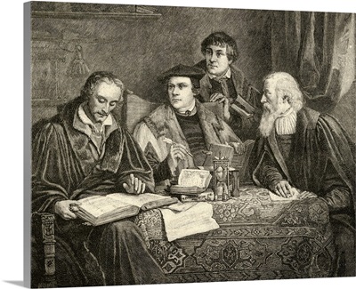 Martin Luther, Philipp Melancthon, Johann Bugenhagen, and Caspar Cruciger