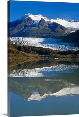 Mendenhall Glacier Reflects in its own Lake near Juneau ,AK