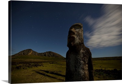 Moai On Easter Island At Tongariki Site, Isla De Pascua, Chile