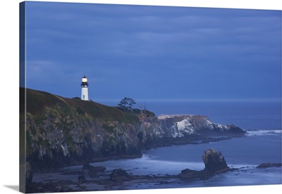 Morning Light Over Yaquina Head Lighthouse; Newport, Oregon, USA