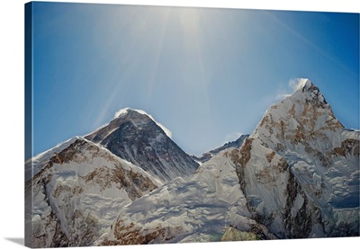 Mount Everest And Nuptse; Khumbu, Nepal
