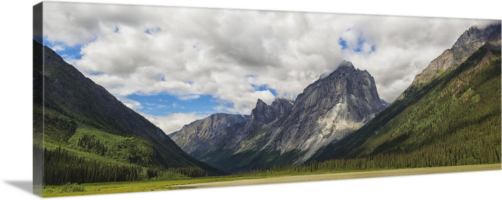 Panoramic Of Mount Harrison Smith In The Cirque Of The Unclimbables; Northwest Territories, Canada