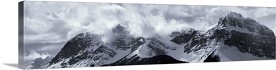 Mountain Panoramic In Winter, Alberta, Canada