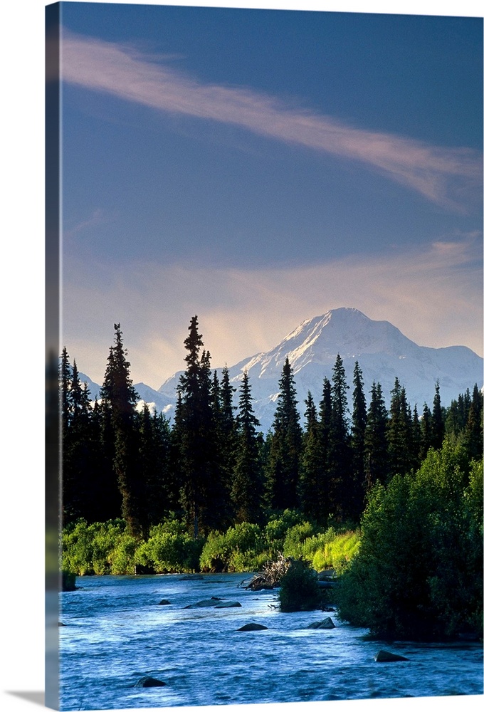 Mt McKinley with River Summer Scenic Southside View SC AK