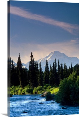 Mt McKinley with River Summer Scenic Southside View SC AK