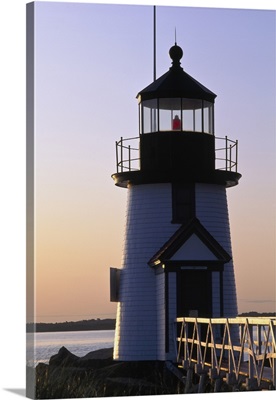 Nantucket Brant Point Lighthouse At Sunrise, Nantucket, Massachusetts