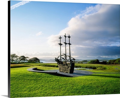 National Famine Memorial, 'Coffin Ship', Westport, Croagh Patrick, Co Mayo, Ireland