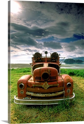 Old Fire Truck, Queen Charlotte Islands, British Columbia, Canada
