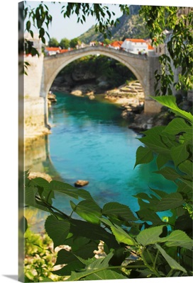 Old Town Bridge Over The River Neretva, Bosnia and Herzegovina