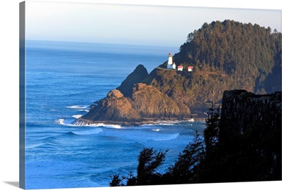 Oregon, USA, Heceta Head Lighthouse Along The Coast Of The Pacific Ocean