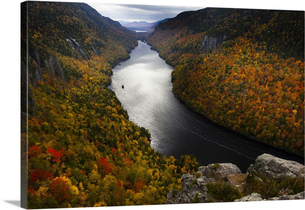 Overlooking Lower Ausable Lake from Indian Head; Adirondack Park, New York.
