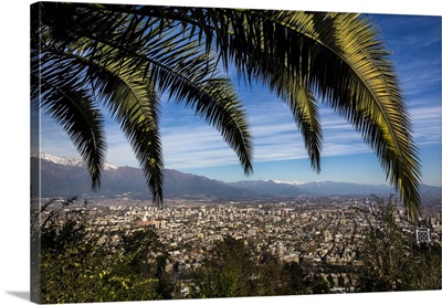 Overview Of Santiago From Cerro San Cristobal, Bellavista District, Santiago, Chile