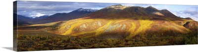 Panoramic View Of The North Klondike Valley In Autumn, Dempster Highway, Yukon