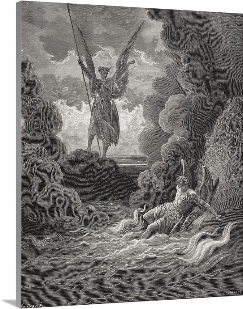 Engraving By Gustave Dore, 1832-1883, French Artist And Illustrator, For Paradise Lost By John Milton, Book 1, Lines 221 A...