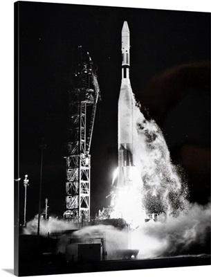 Photo Taken During The Launch An Orbiting Geophysical Observatory Spacecraft, 20th C.