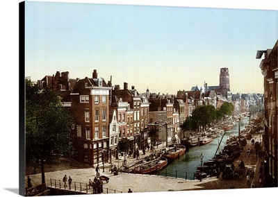 Photomechanical Print Dated To 1900, Depicting, Delft Vaart, Rotterdam