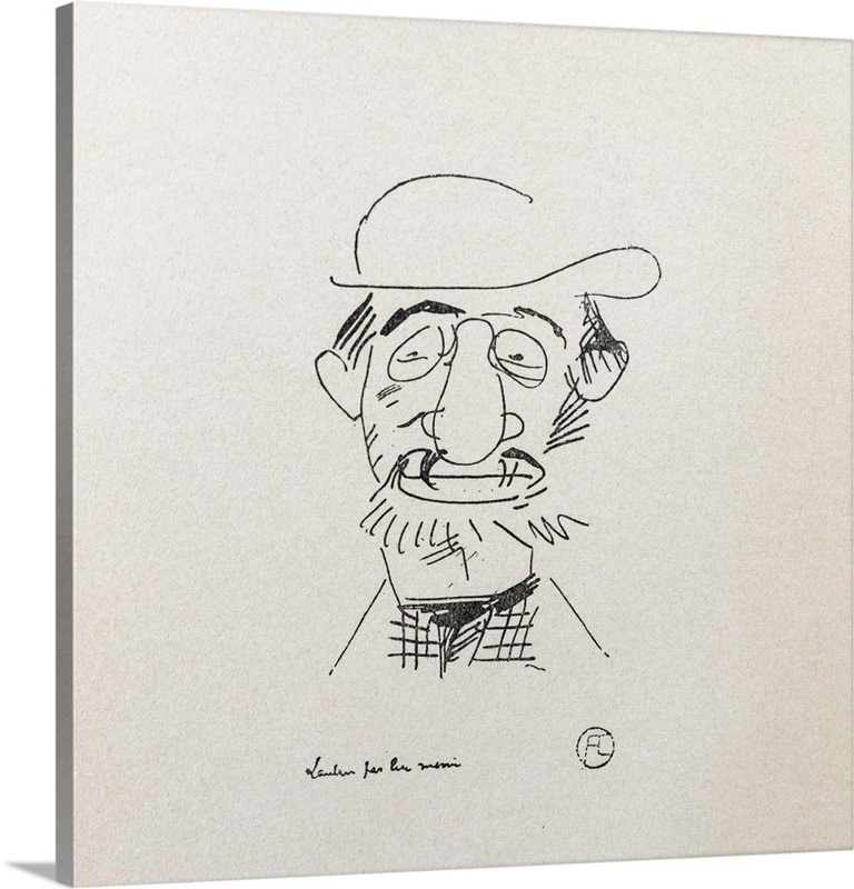 Playful Self Portrait Caricature By Henri Toulouse-Lautrec, 1864 - 1901 ...