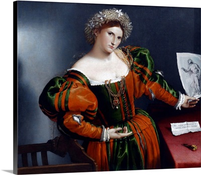 Portrait Of A Woman Inspired By Lucretia' By Lorenzo Lotto, Dated 16th Century