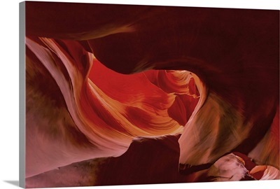Red rock illuminated in Antelope Canyon, Arizona