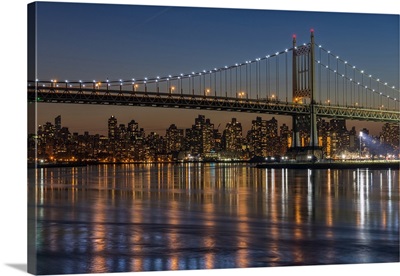 Rfk Triboro Bridge At Twilight; New York City, New York, United States Of America