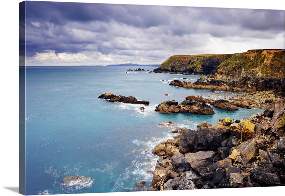 Rugged Sea Cliffs, Godrevy Point, Cornwall, England