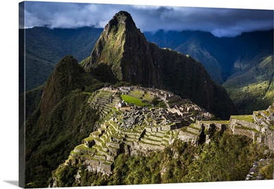 Steep stairs on a mountain side on the Inca trail at Machu Picchu Wall Art,  Canvas Prints, Framed Prints, Wall Peels