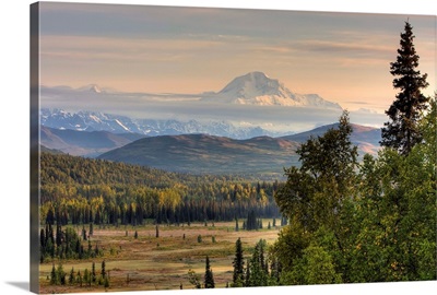 Scenic view of Mount McKinley, Alaska
