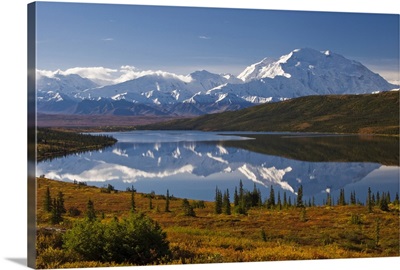 Scenic view of Mt. McKinley from Wonder Lake Denali National Park Interior Alaska