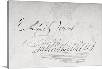 Signature Of Charles Dickens, 1812-1870. From The Book Bleak House