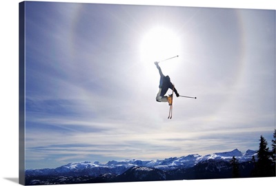 Skier Jumping, Courtenay, British Columbia, Canada